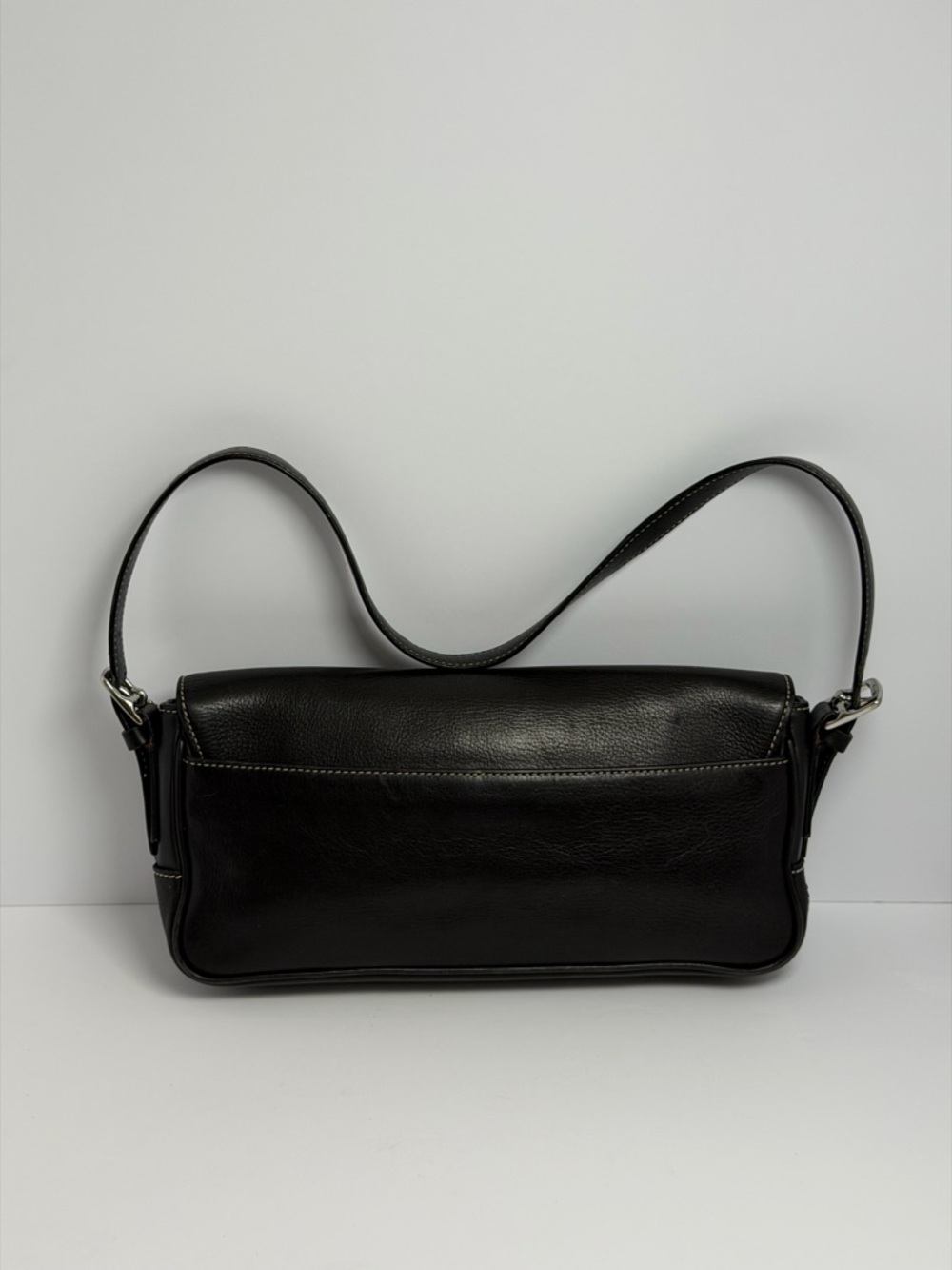 Coach Y2K Hampton East West Black Leather Shoulder Bag - Picture 9 of 13